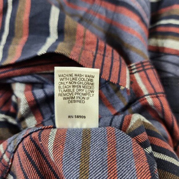 Solaris Men's  Shirt Size  M Button Up Cotton Long Sleeve Striped Blue (38) - Picture 11 of 12